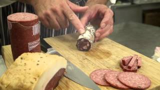 How to Slice Salami  Food Variety [upl. by Namharludba381]