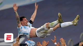 Lionel Messi finally wins Copa America Argentina wanted it for him  Alejandro Moreno  ESPN FC [upl. by Aneehsal]