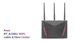 Asus RTAC86U WiFi Cable amp Fibre Router  AC 2900 Dualband  Product Overview  Currys PC World [upl. by Sirc]