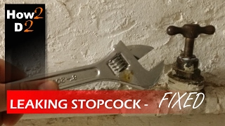 Leaking stopcock  How to fix repair leak from stopcock Main water tap [upl. by Zerimar]