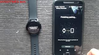 Samsung Galaxy Watch Active How to pair Initial setup First use [upl. by Yvon758]