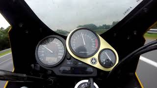 Yamaha Fazer FZS600 S Acceleration and topspeed 0220 kmh [upl. by Annavoj]