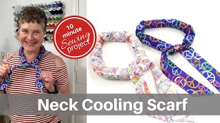 DIY Neck Cooling Scarf  Easy Sewing Tutorial [upl. by Anma714]