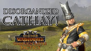 DISORGANIZED Cathay  Warhammer 3 Campaign Battle Tactics [upl. by Everick]