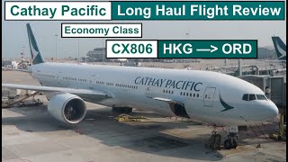 CATHAY PACIFIC  ECONOMY CLASS  Ultra Long Haul Experience  HKGORD  777300ER [upl. by Enneire]