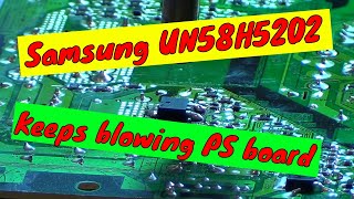 Samsung 58 Inch TV no power dead repair [upl. by Islehc110]