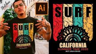 Urban Brand  Advanced TShirt Design Tutorial  Adobe Illustrator [upl. by Kcirdaed926]