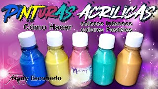 CÓMO HACER PINTURAS ACRILICAS CASERAS [upl. by Annahsad532]