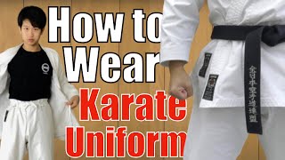 How To Wear The Karate Gi amp Tie The Karate Belt [upl. by Rashidi]