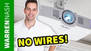 How to install a Projector on the Ceiling  With mount amp hidden wires  Easy DIY by Warren Nash [upl. by Zadack]