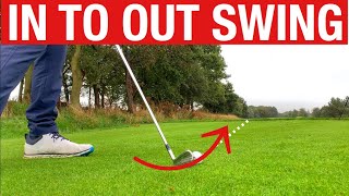 HOW TO SWING FROM IN TO OUT  SIMPLE GOLF DRILL [upl. by Jaunita]