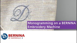 BERNINA Embroidery Machines Ungrouping and Monogramming in the machine [upl. by Goles875]