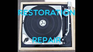 THORENS TD124 TURNTABLE RESTORE  REFURBISH  REPAIR [upl. by Sirdi281]