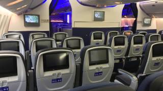 United Airlines BRAND NEW B777300ER walkthrough [upl. by Koralie]