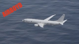 Boeing P8 Poseidon Patrol Squadron Flyover [upl. by Ahsemo]