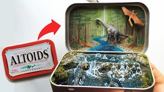 Pocket Diorama Spinosaurus fishing in a resin waterfall [upl. by Terri]