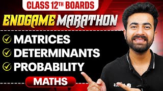 Class 12th MATHS  Matrices Determinants Probability  ENDGAME MARATHON 🔥  PW [upl. by Marchak79]