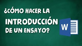 CÓMO HACER LA INTRODUCCIÓN DE UN ENSAYO ACADÉMICO [upl. by Irrehs]