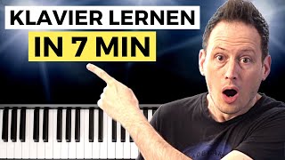 Ohne Vorkenntnisse in 7min Klavier lernen 1 Lektion für Anfänger [upl. by Eatnoj225]