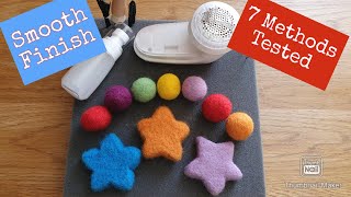 NEEDLE FELTING A SMOOTH FINISH  How To Get Fuzz Free  7 Methods  Needle Felting Tips amp Advice [upl. by Sihtam516]