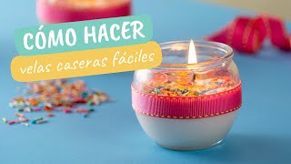 Cómo hacer velas caseras fáciles [upl. by Derril271]