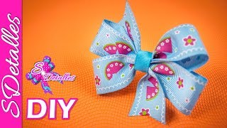 SUPER FACIL Lazo de Cintas de 3 Vueltas  Video 8  SDetalles  DIY [upl. by Wilhelmina]