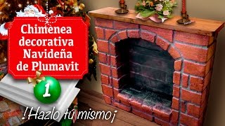 Chimenea decorativa Navideña de Plumavit [upl. by Gildus]