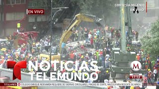 EN VIVO Imágenes desde México donde continúan labores de rescate  Noticiero  Noticias Telemundo [upl. by Stiegler254]