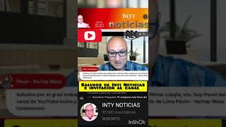 🔴 INTY NOTICIAS en vivo con Wilmer saluda al Canal e invita a la presentación [upl. by Alexandre]