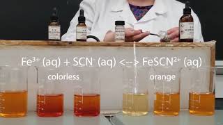 Le Chateliers Principle  Iron III Thiocyanate [upl. by Nauwaj]