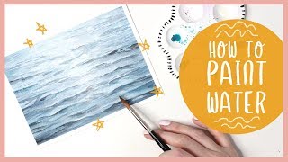 How To Paint Ocean Water with Watercolor Tutorial [upl. by Eneliak]