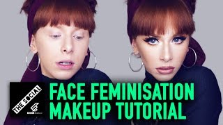 Face Feminisation Makeup Tutorial [upl. by Rickert]