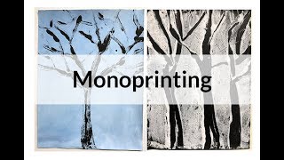 Acrylic Paint Monoprinting Tutorial [upl. by Sualokin341]