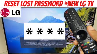 Reset Lost Password New LG Smart TV [upl. by Leonsis]