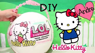 LOL Big Surprise DIY Hello Kitty y huevos sorpresa  Muñecas y juguetes con Andre [upl. by Taub819]