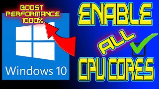 How To Enable All CPU Cores Windows 10  Boost PC PERFORMANCE 1000 [upl. by Adnertal]