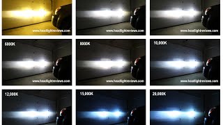 HID Kit Color Comparison Video Footage 3000K vs 6000K vs 8000K [upl. by Melamed]