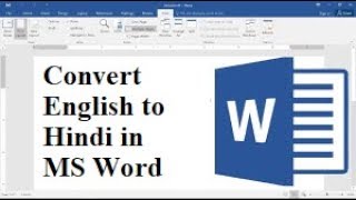 Convert English to Hindi in MS Word [upl. by Eurydice190]