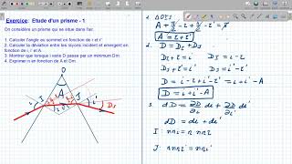 Exercice 8 Etude dun prisme [upl. by Maida]