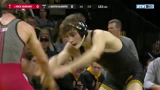 133 LBS 3 Nick Suriano Rutgers vs 8 Austin DeSanto Iowa  Big Ten Wrestling [upl. by Joses521]