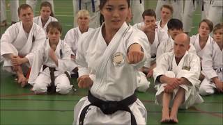 World Champion RIKA USAMI Teaching Kata KOSOKUN SHO [upl. by Ayak]