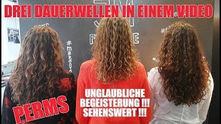 DREI DAUERWELLEN IN EINEM VIDEO THREE PERMS IN ONE VIDEO PERFECT PERMS FROM THE PERM EXPERTS [upl. by Axia]