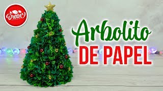 DIY decoración navidad 2022 Mini árbol navideño con papel  Christmas Ideas  DREEN NAVIDAD [upl. by Brear309]