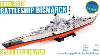 COBI 4819 Battleship Bismarck  Speed Build Review [upl. by Dahlia]