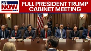 Trump Cabinet Meeting President Trump hosts meeting with Elon Musk DOGE  FULL [upl. by Hulbard275]