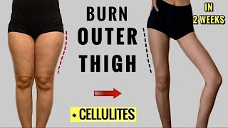 Slimming OUTER THIGH amp Saddlebags Cellulites in 14 Days 4 Weeks Slim Leg Challenge PART 2 [upl. by Redleh]