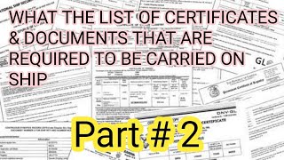 Part 22 List of Certificates amp Documents to be carried onboard a ship Easy to remember sequence [upl. by Bertha882]