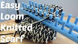 Easy Loom Knitted Scarf [upl. by Siuqcram]