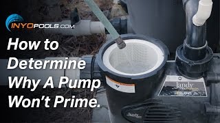 How To Determine Why A Pool Pump Wont Prime [upl. by Emile]