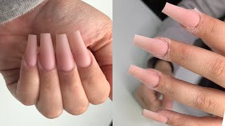 How To  Beginner Friendly Prep Shape Easy Application Coffin Acrylic Nail [upl. by Resaec]